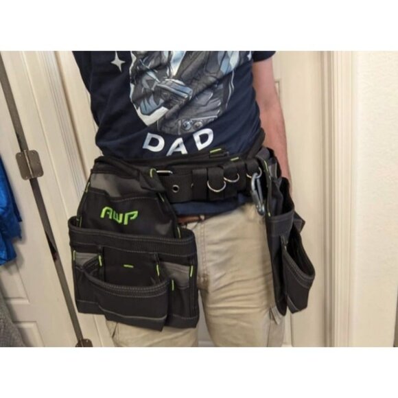Carpenter Tool Rig with Carry Handles Premium Tool Belt Air-Mesh Padded Belt - Picture 2 of 2